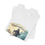 T‑Shirt — “Highs and Lows” Faith Graphic Tee ("Lord, You’re with me everywhere I go")