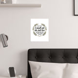 Satin Poster — Psalm 118:17 "I Shall Not Die, But Live" Christian Wall Art