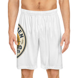 Basketball Shorts — 'Real Men Mustard of Faith' Graphic All-Over Print