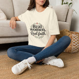 Real Women. Real Faith. T-Shirt — Floral Feminine Christian Tee