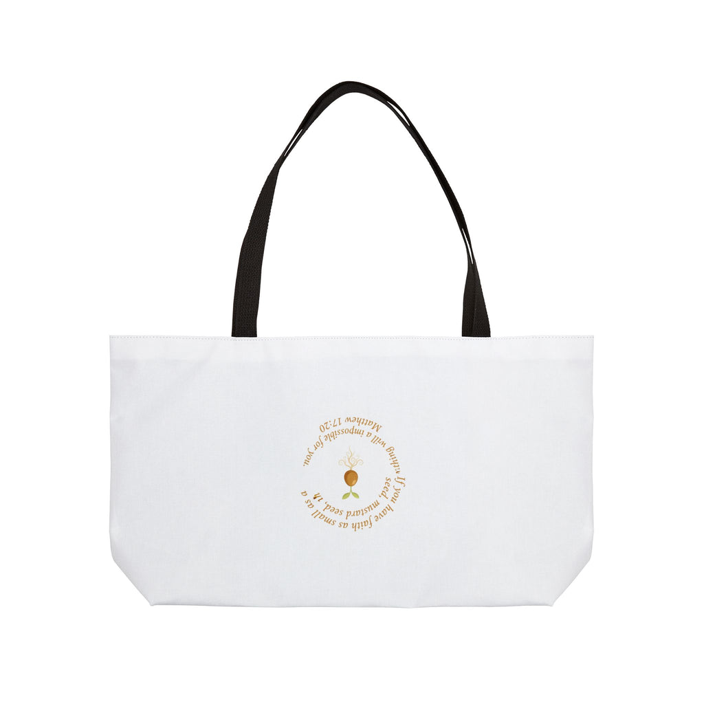 Weekender Tote Bag — Hands Holding Seed Design