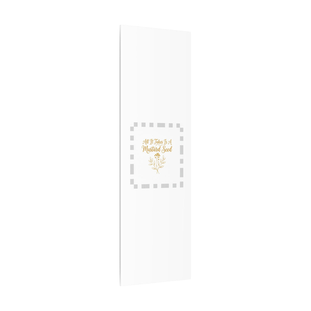 Matte Canvas Wall Art — "All It Takes Is A Mustard Seed" Inspirational Quote Print