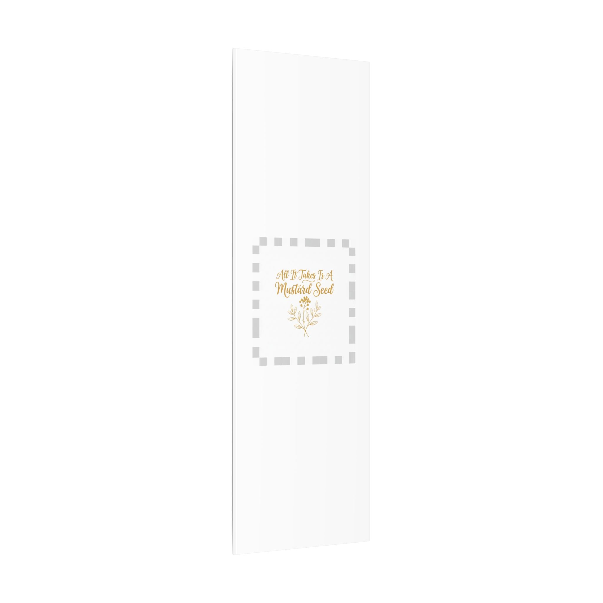 Matte Canvas Wall Art — "All It Takes Is A Mustard Seed" Inspirational Quote Print