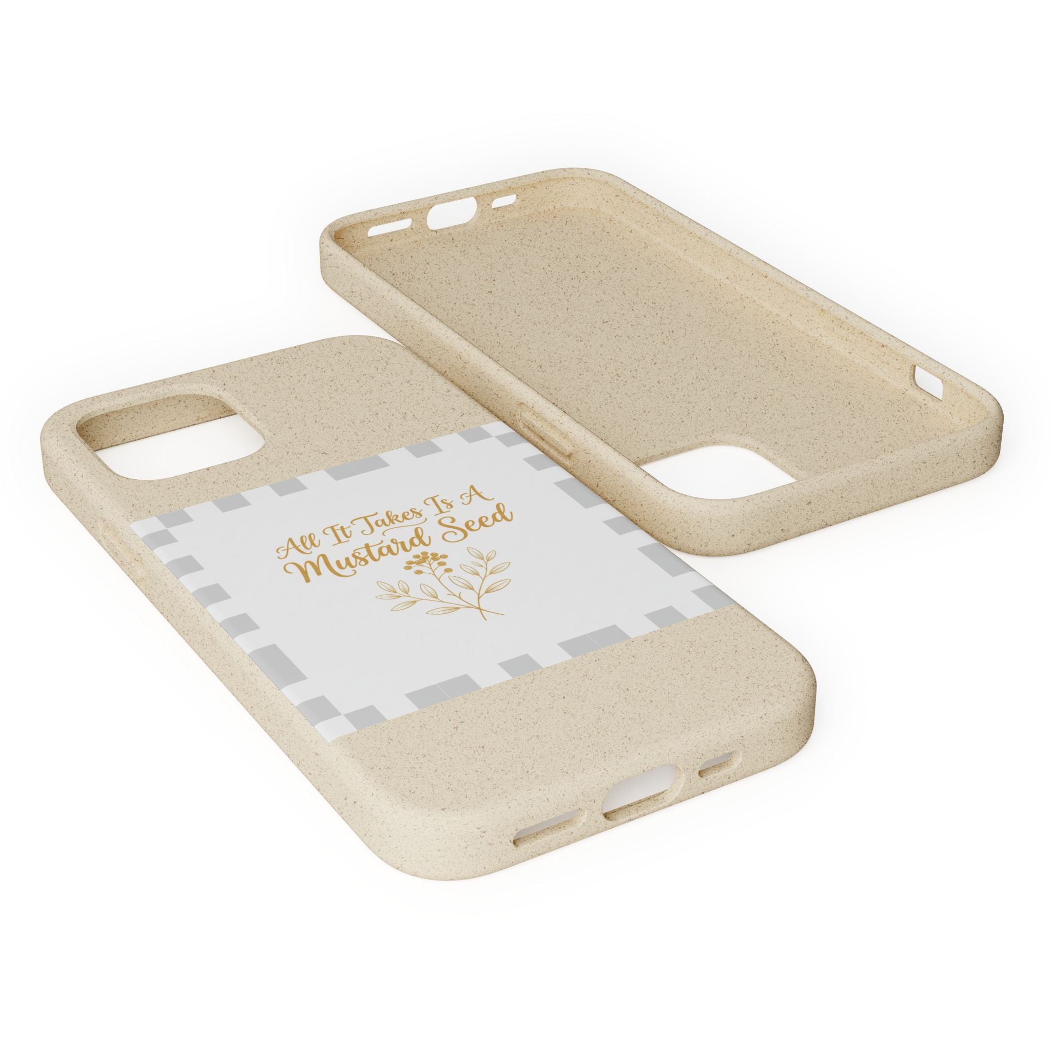 Biodegradable Phone Case — “All It Takes Is A Mustard Seed” Floral Design