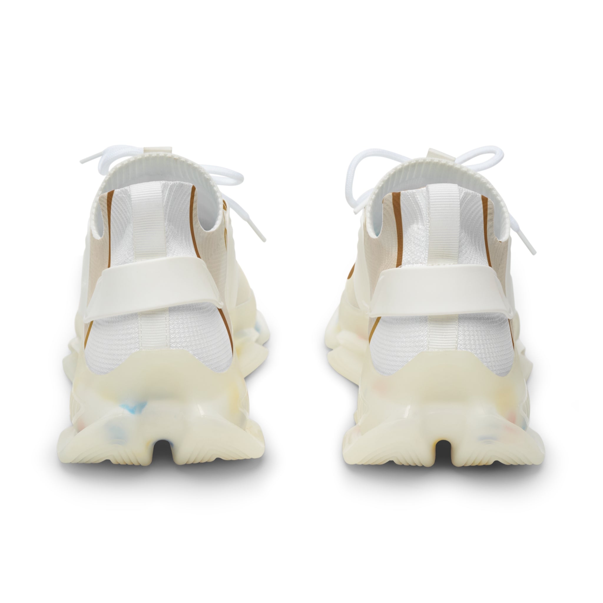 Men's Shoes of Peace — Cream Paw Print Athletic Shoes
