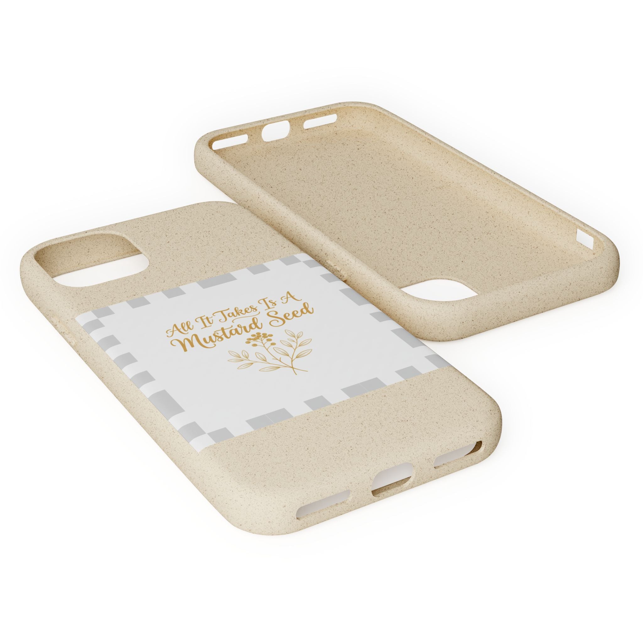 Biodegradable Phone Case — “All It Takes Is A Mustard Seed” Floral Design