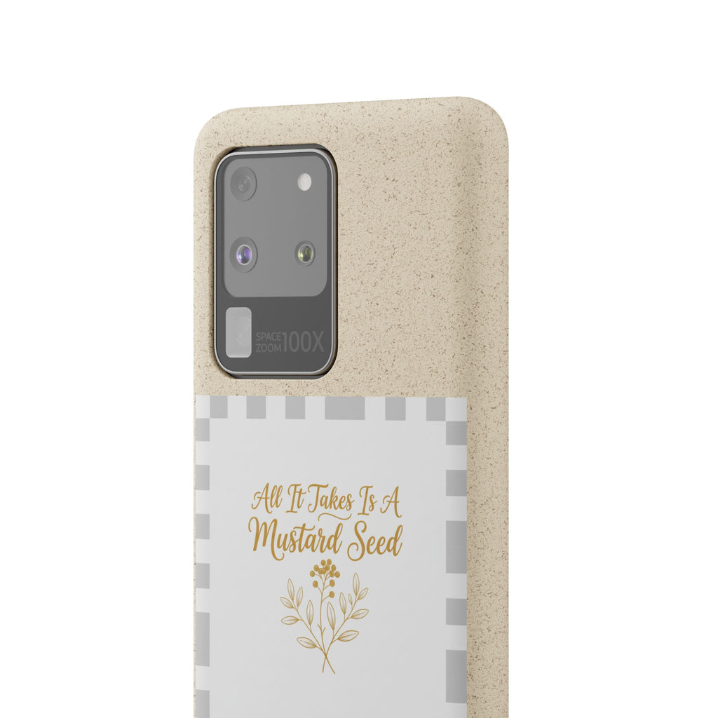 Biodegradable Phone Case — “All It Takes Is A Mustard Seed” Floral Design
