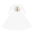 Candle Circle Women's Long Sleeve Dance Dress — Elegant Lit Candle Graphic