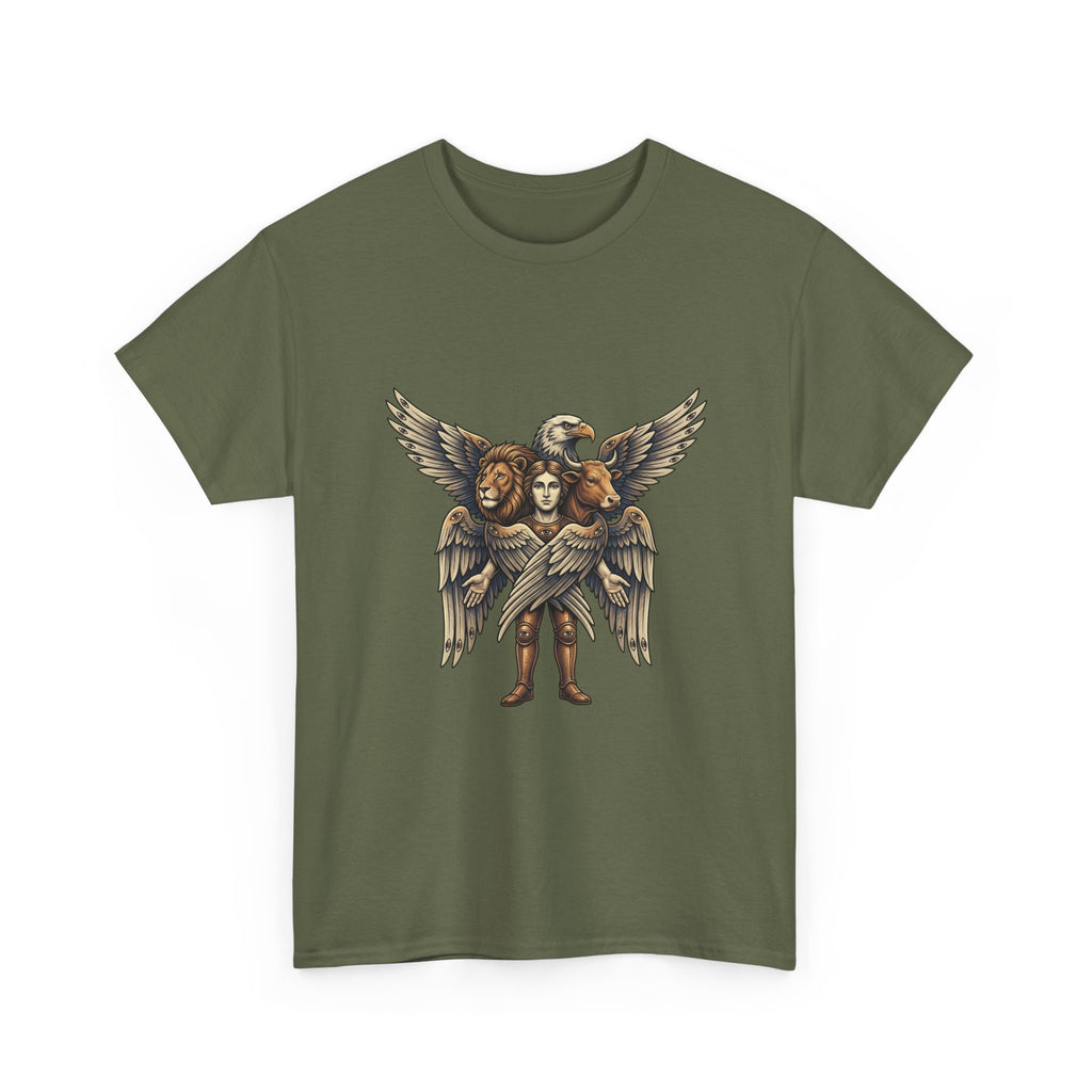 Cherub Winged Trio T‑Shirt — Vintage Angelic Graphic Tee