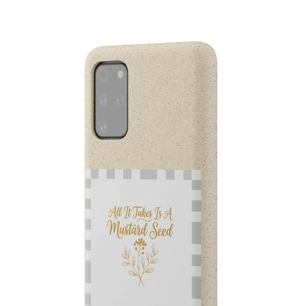 Biodegradable Phone Case — “All It Takes Is A Mustard Seed” Floral Design