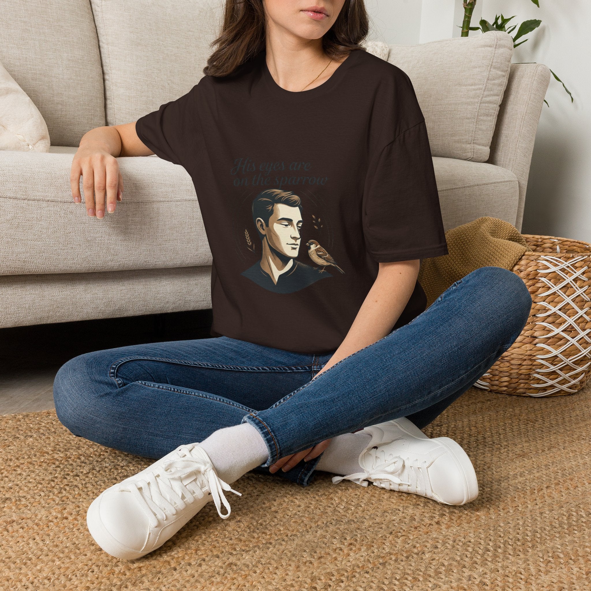 T-Shirt — "His Eyes Are on the Sparrow" Inspirational Faith Graphic