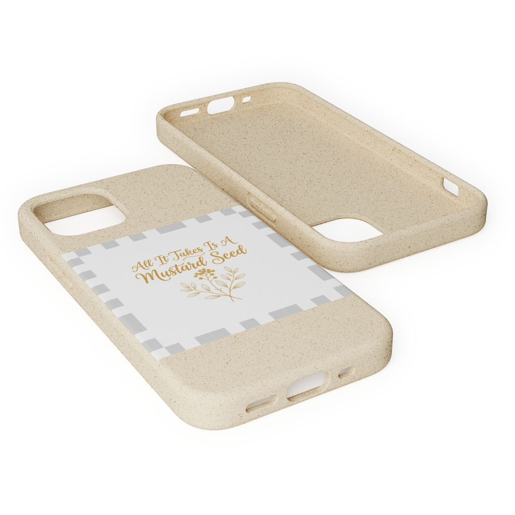 Biodegradable Phone Case — “All It Takes Is A Mustard Seed” Floral Design
