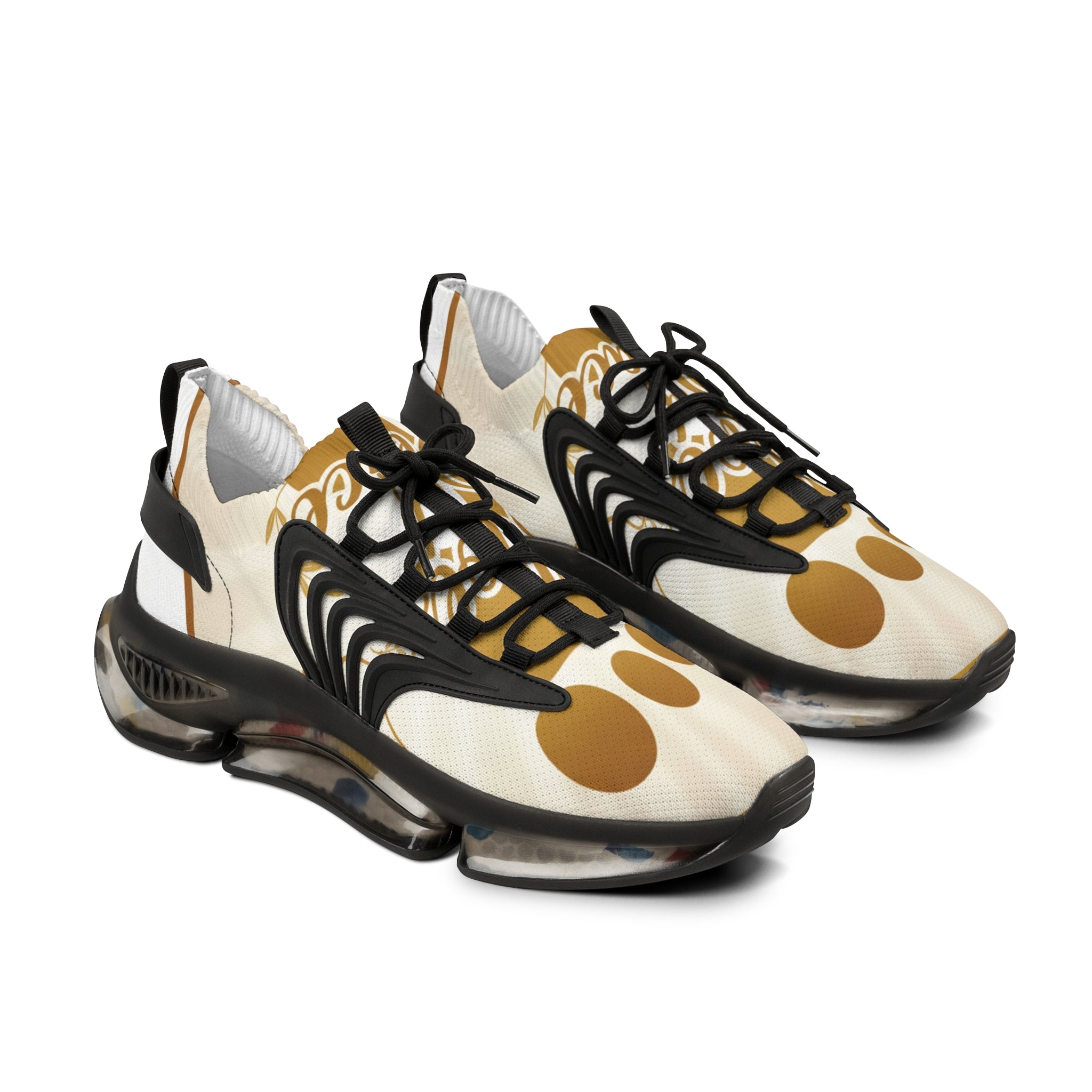 Men's Shoes of Peace — Cream Paw Print Athletic Shoes