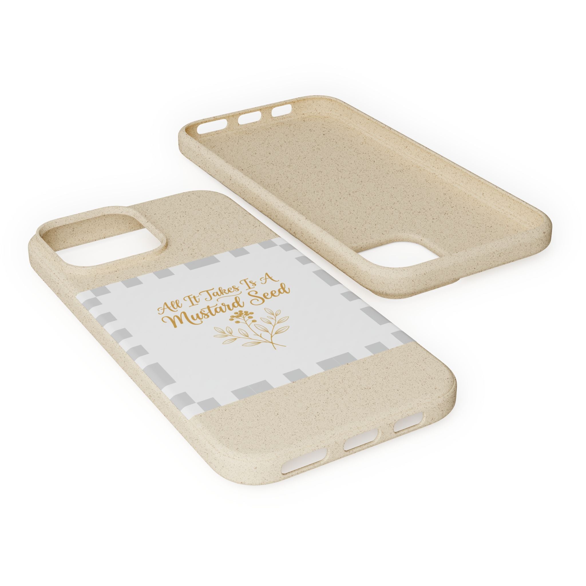 Biodegradable Phone Case — “All It Takes Is A Mustard Seed” Floral Design