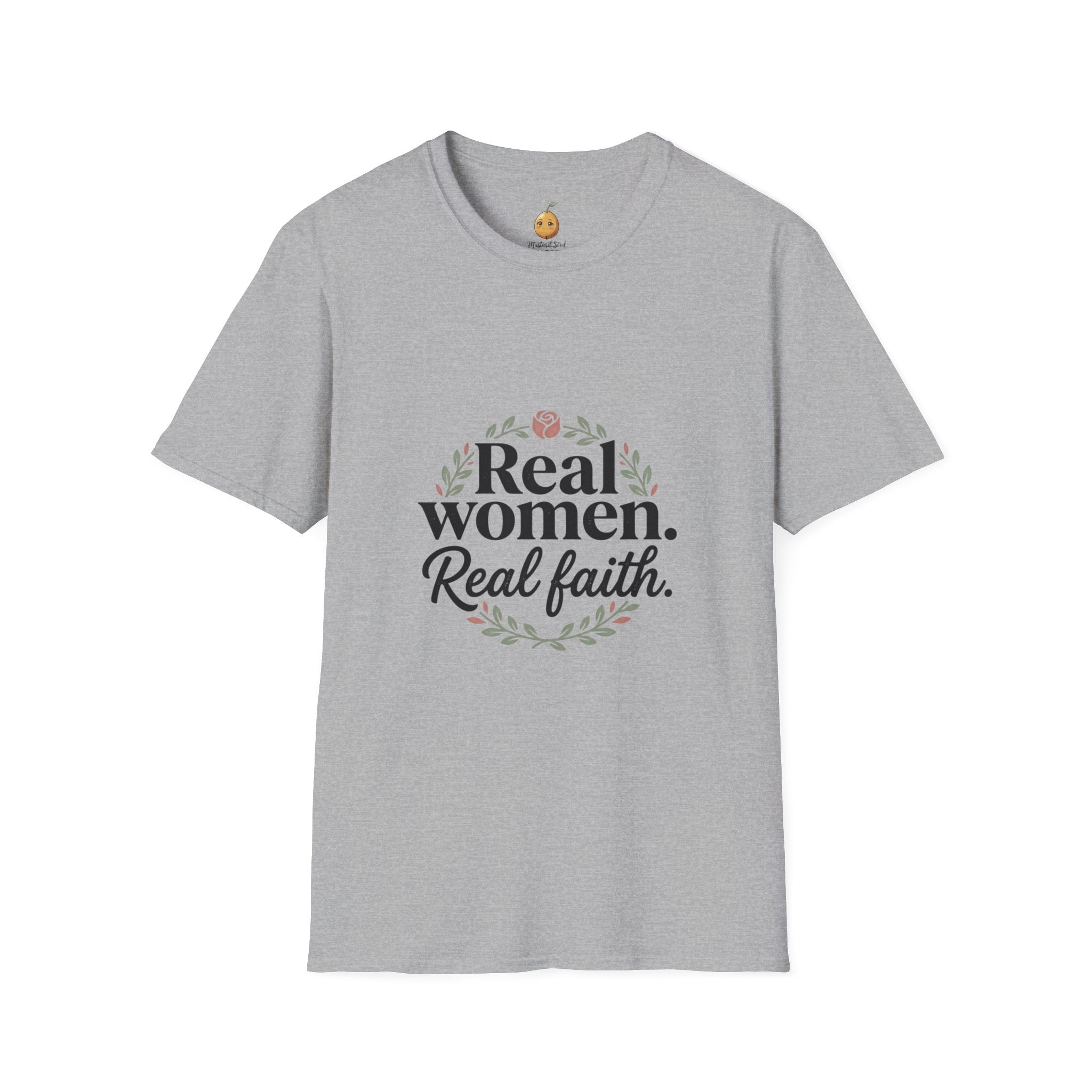 Real Women. Real Faith. T-Shirt — Floral Feminine Christian Tee