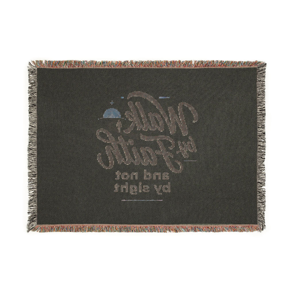 Woven Blanket — “Walk by Faith and Not by Sight” Inspirational Throw