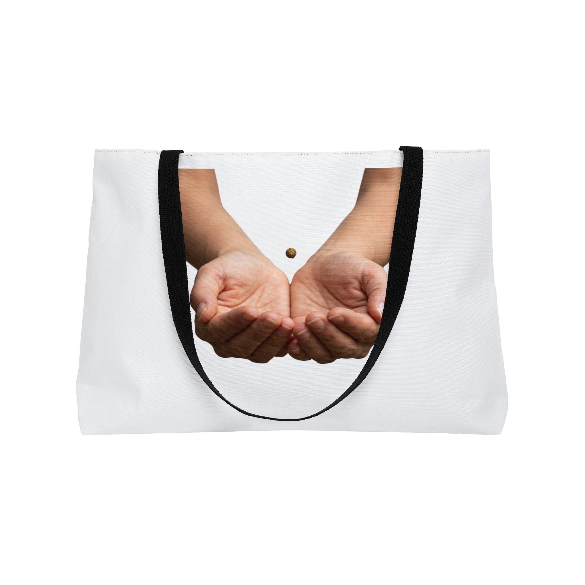 Weekender Tote Bag — Hands Holding Seed Design