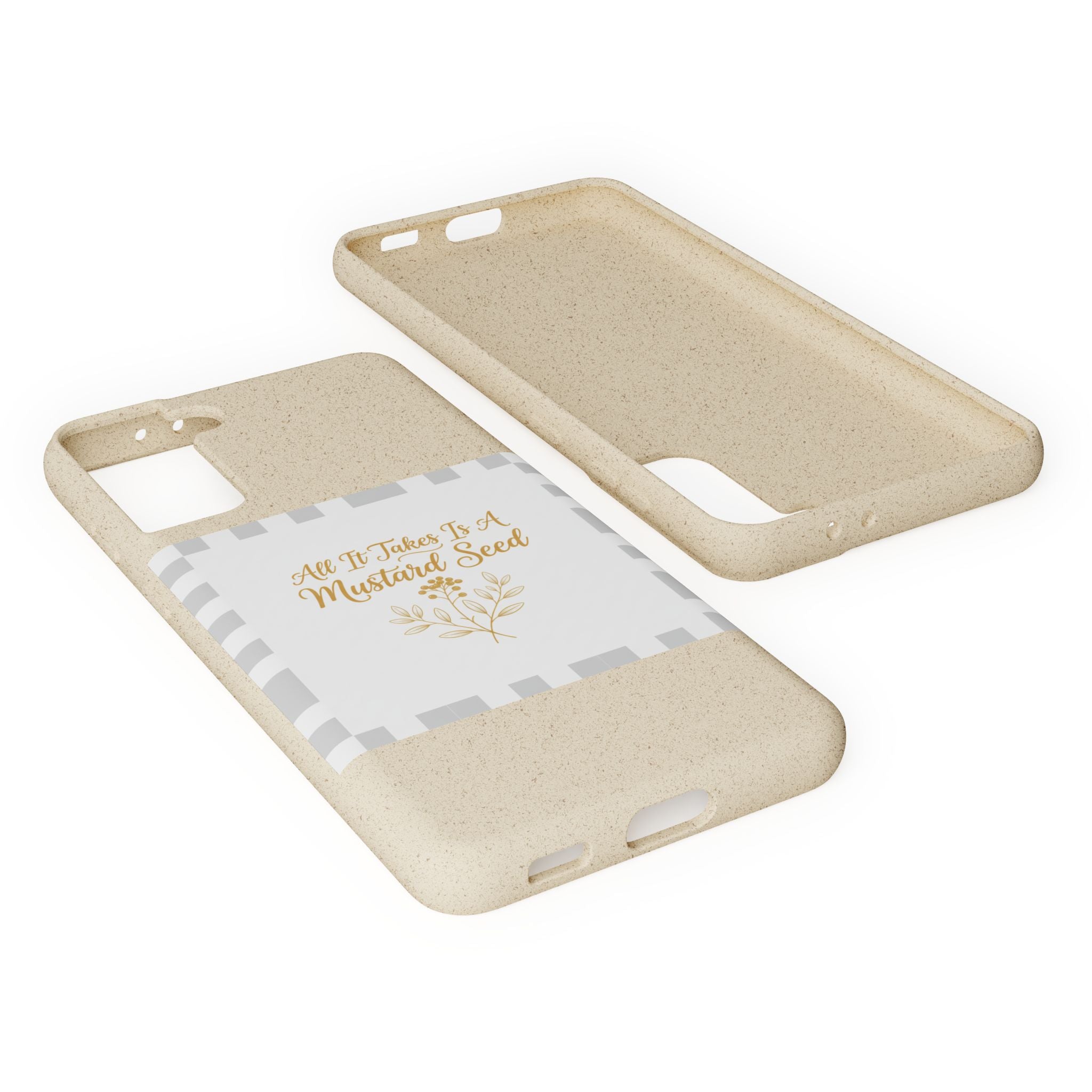 Biodegradable Phone Case — “All It Takes Is A Mustard Seed” Floral Design