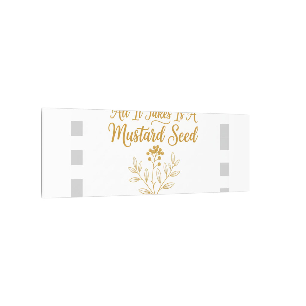 Matte Canvas Wall Art — "All It Takes Is A Mustard Seed" Inspirational Quote Print