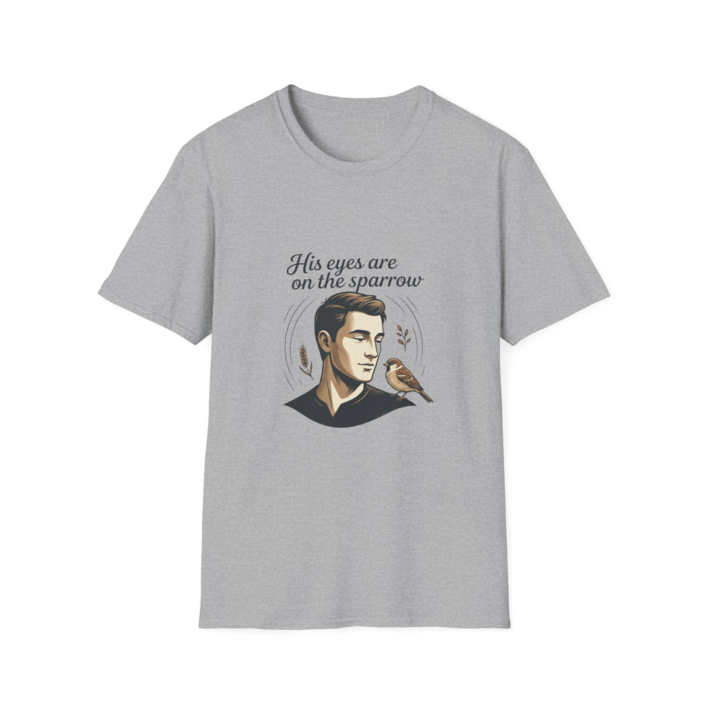 T-Shirt — "His Eyes Are on the Sparrow" Inspirational Faith Graphic