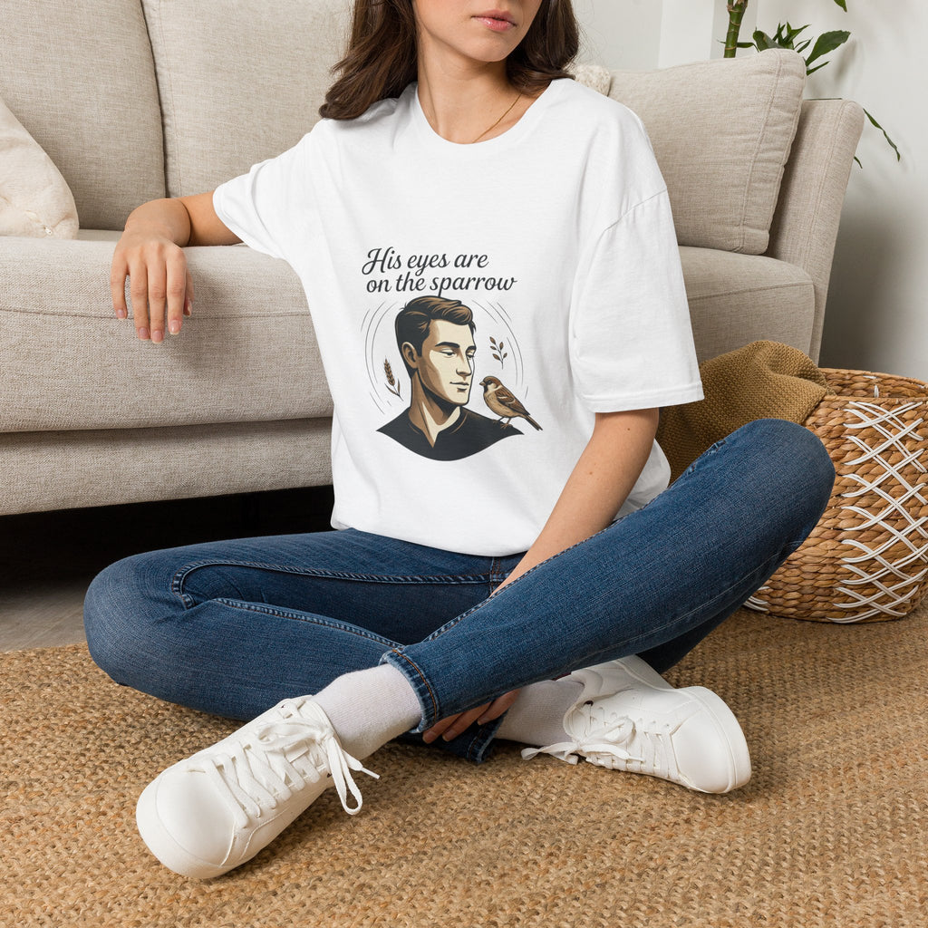 T-Shirt — "His Eyes Are on the Sparrow" Inspirational Faith Graphic