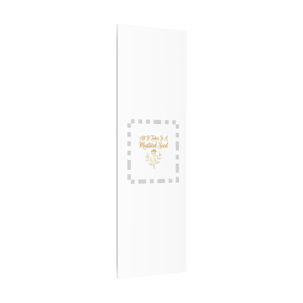 Matte Canvas Wall Art — "All It Takes Is A Mustard Seed" Inspirational Quote Print