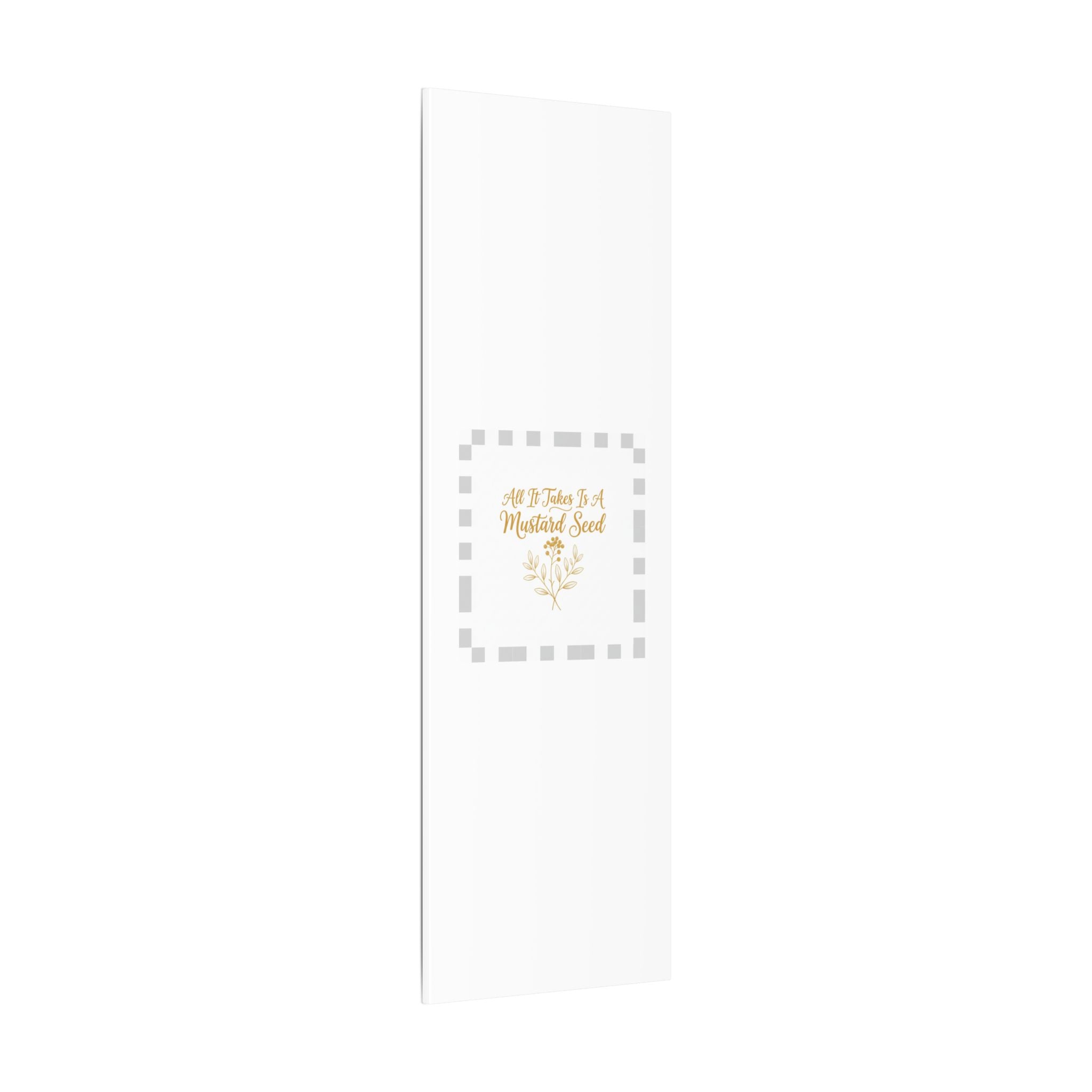 Matte Canvas Wall Art — "All It Takes Is A Mustard Seed" Inspirational Quote Print