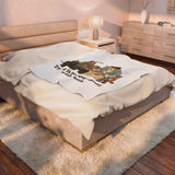 Velveteen Blanket — "There Is No Judgement With Jesus" Christian Inspirational Throw