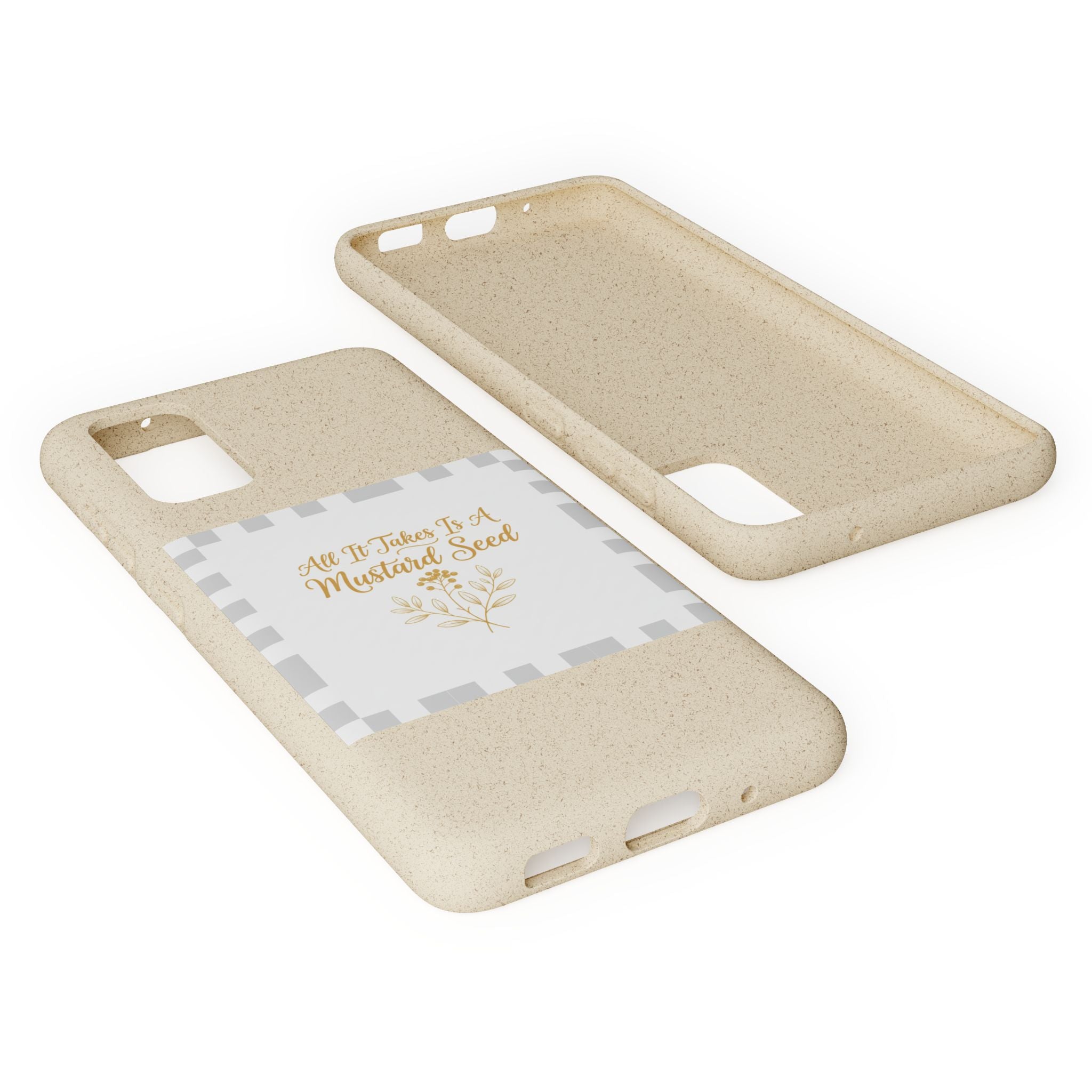 Biodegradable Phone Case — “All It Takes Is A Mustard Seed” Floral Design