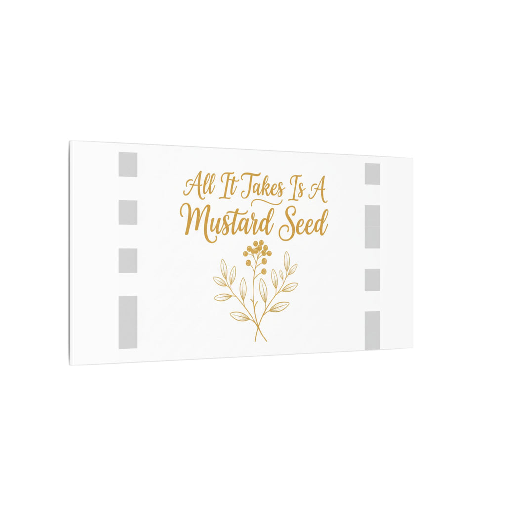Matte Canvas Wall Art — "All It Takes Is A Mustard Seed" Inspirational Quote Print