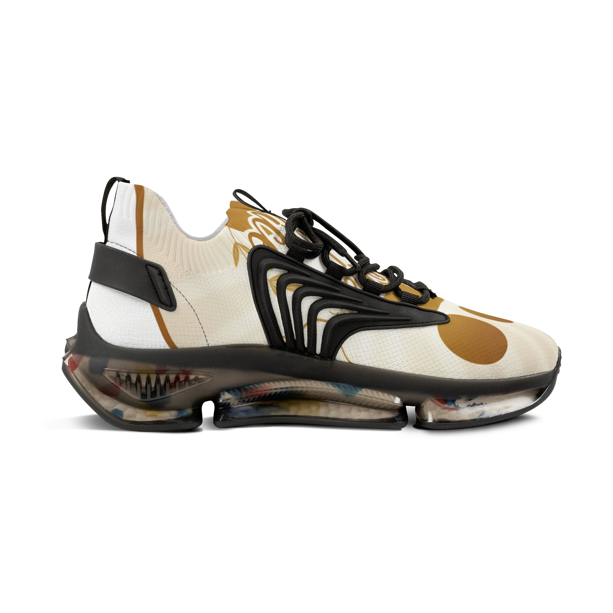 Men's Shoes of Peace — Cream Paw Print Athletic Shoes