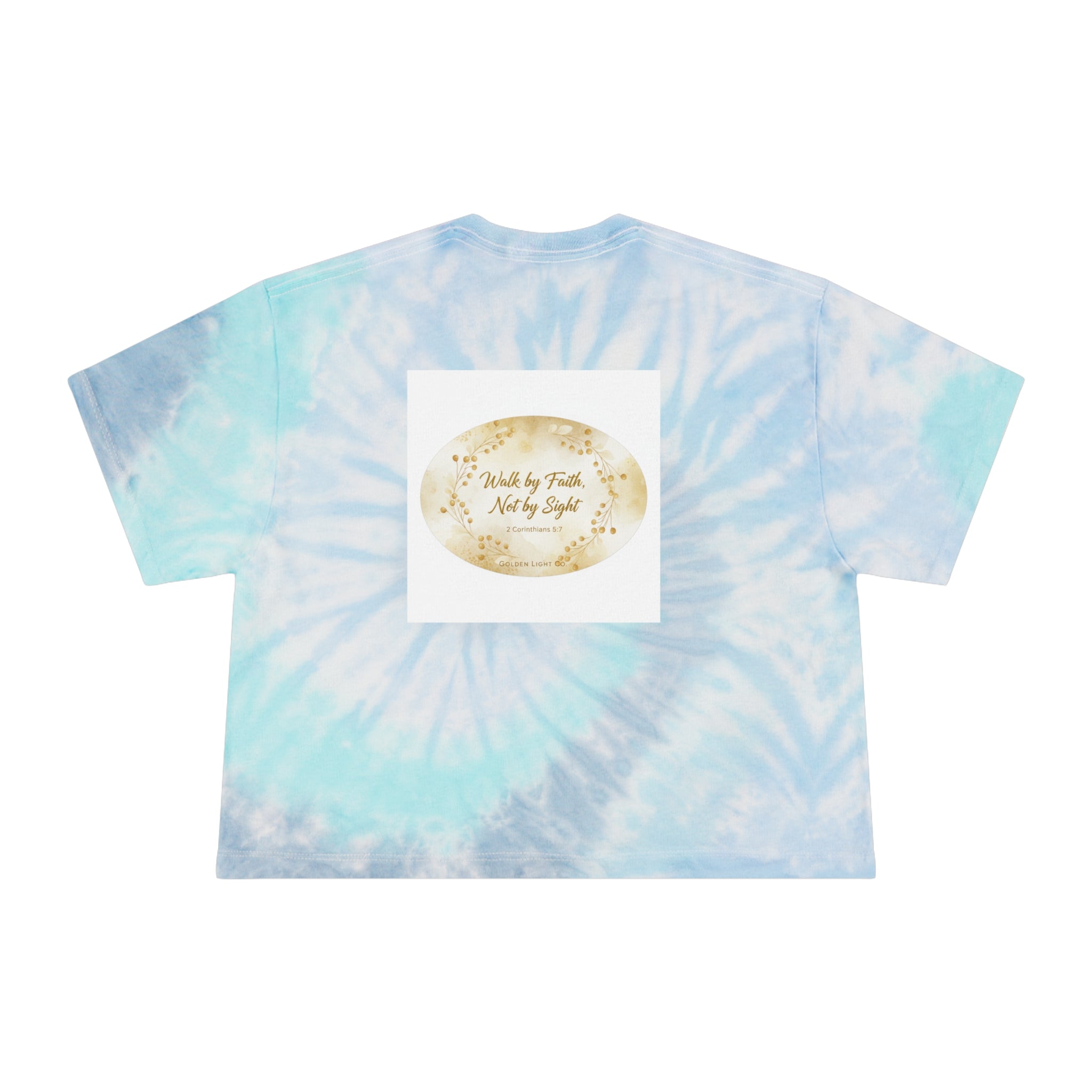 Tie-Dye Crop Tee — "All It Takes Is A Mustard Seed" Inspirational Graphic