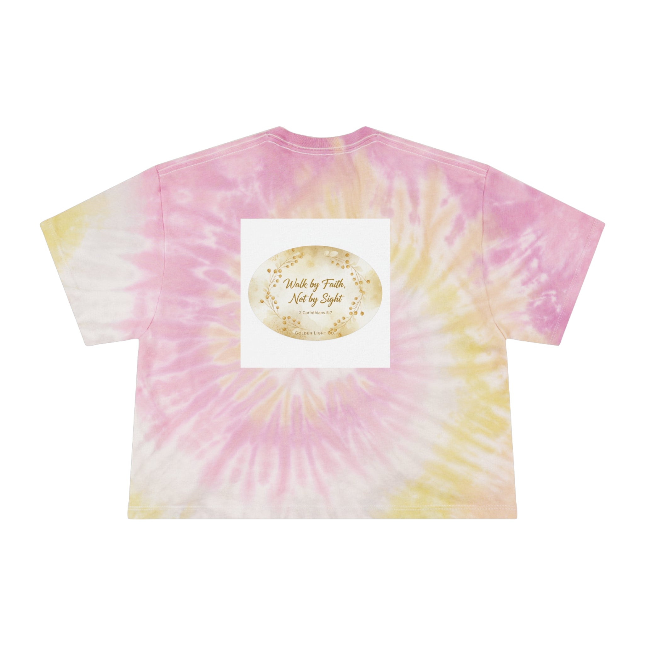 Tie-Dye Crop Tee — "All It Takes Is A Mustard Seed" Inspirational Graphic