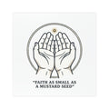 Faith Car Magnet – "Faith as Small as a Mustard Seed" Religious Prayer Hands Magnet