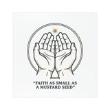 Faith Car Magnet — "Faith as Small as a Mustard Seed" Prayer Hands Religious Car Magnet