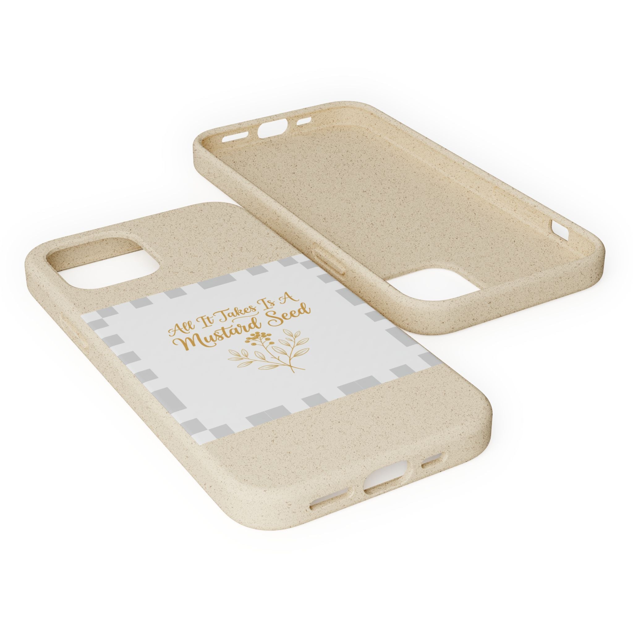 Biodegradable Phone Case — “All It Takes Is A Mustard Seed” Floral Design