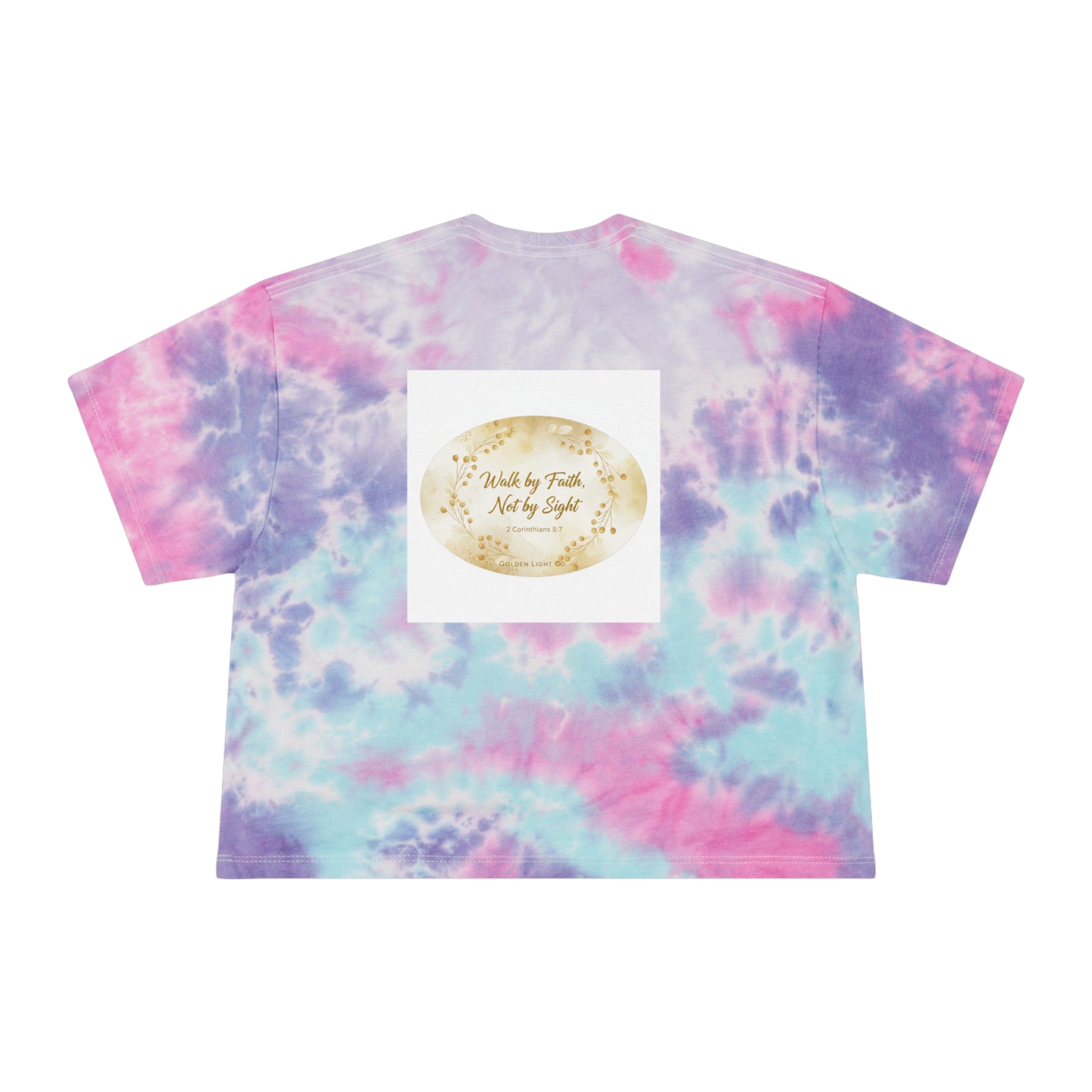 Tie-Dye Crop Tee — "All It Takes Is A Mustard Seed" Inspirational Graphic