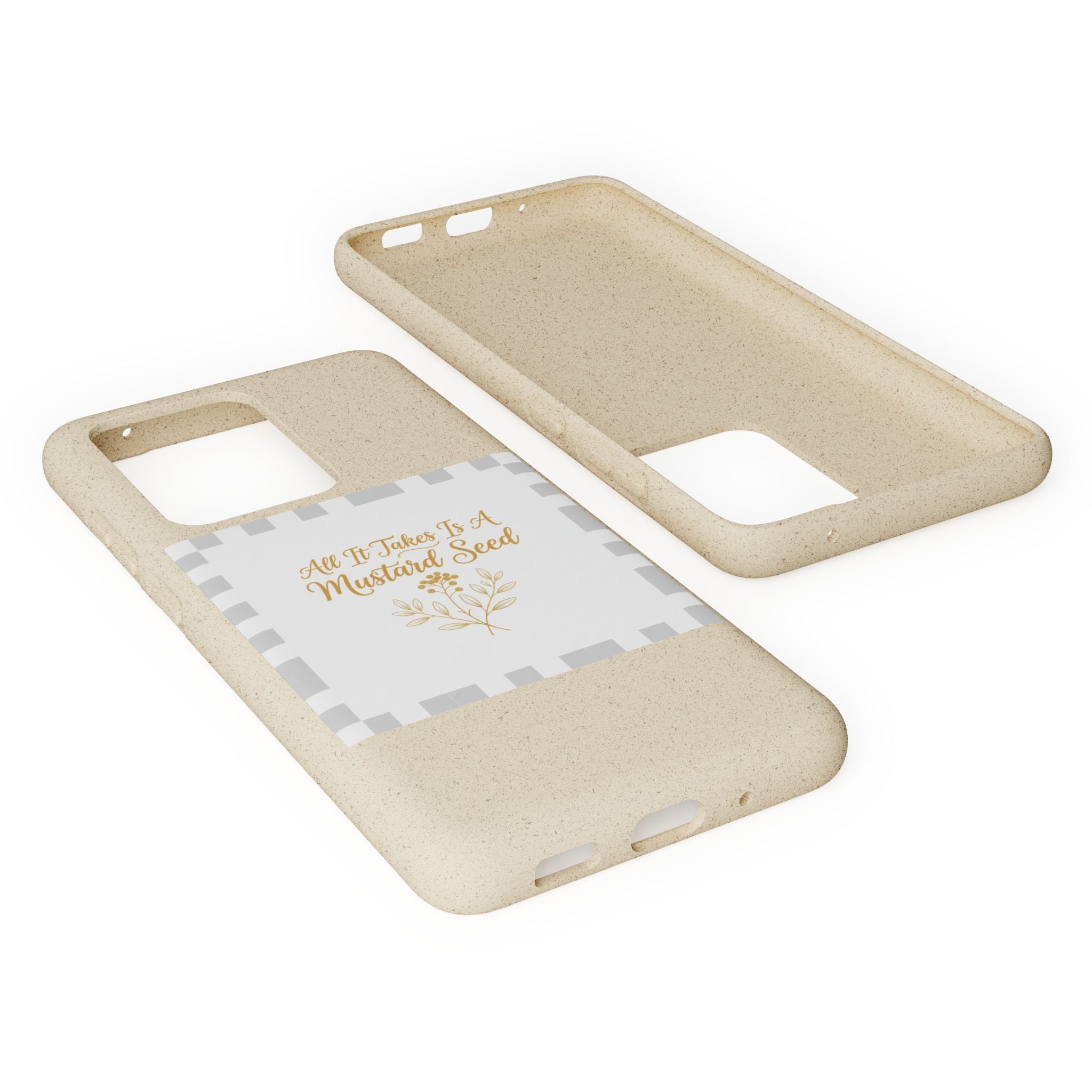 Biodegradable Phone Case — “All It Takes Is A Mustard Seed” Floral Design