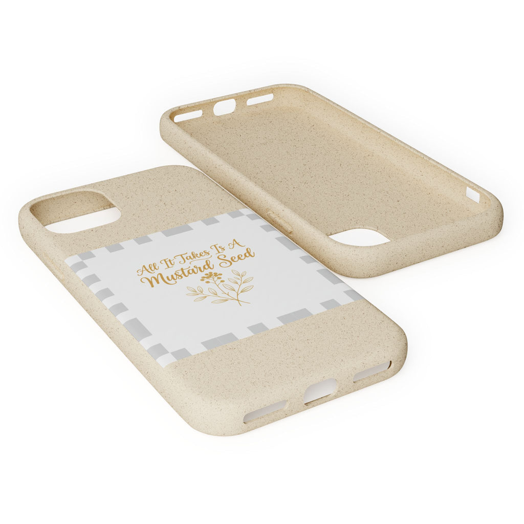 Biodegradable Phone Case — “All It Takes Is A Mustard Seed” Floral Design