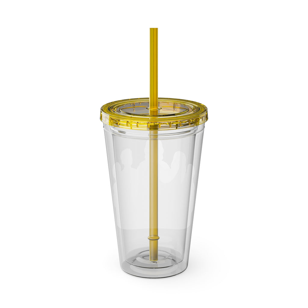 Christian Jesus with Children Tumbler — 16oz Clear Travel Cup with Straw