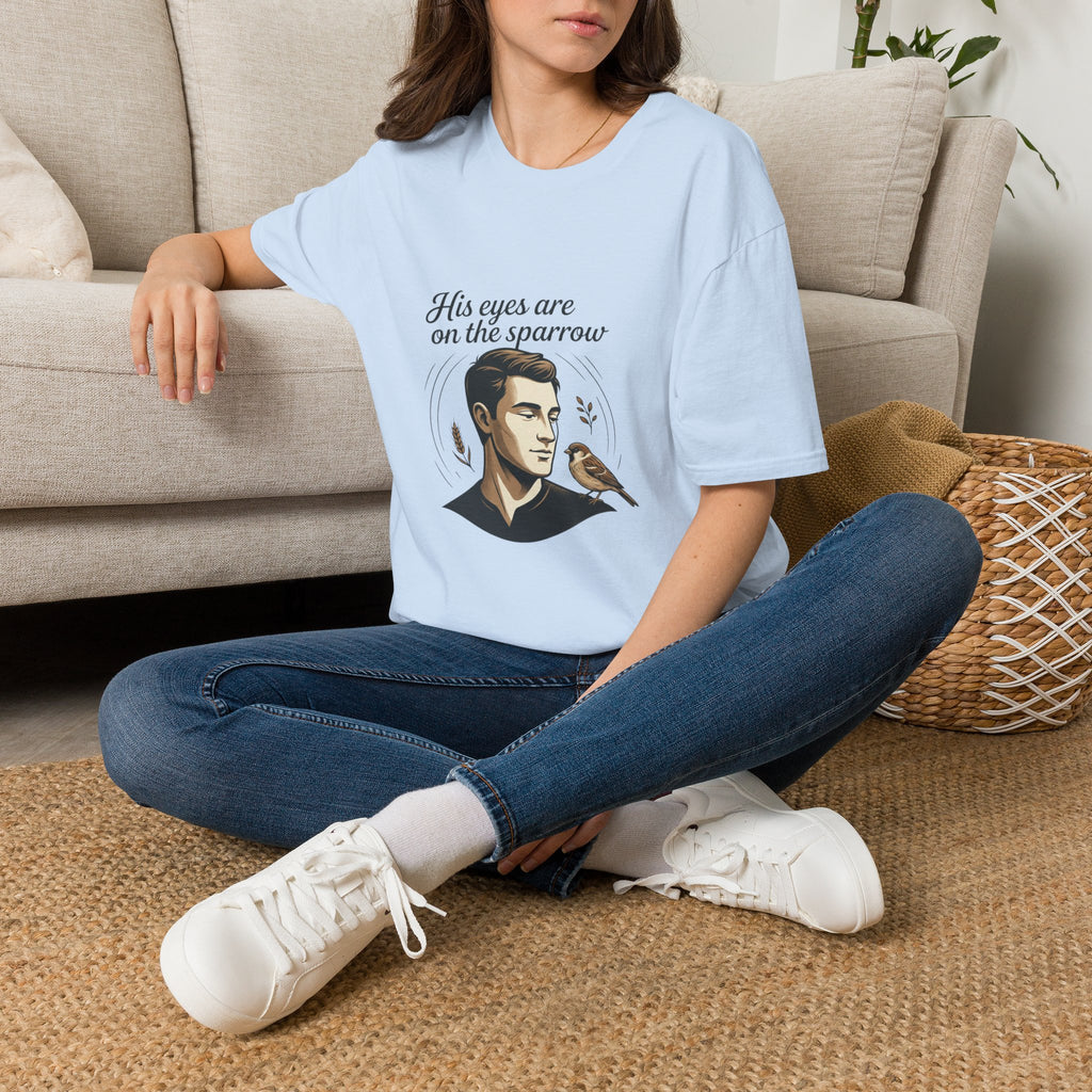 T-Shirt — "His Eyes Are on the Sparrow" Inspirational Faith Graphic