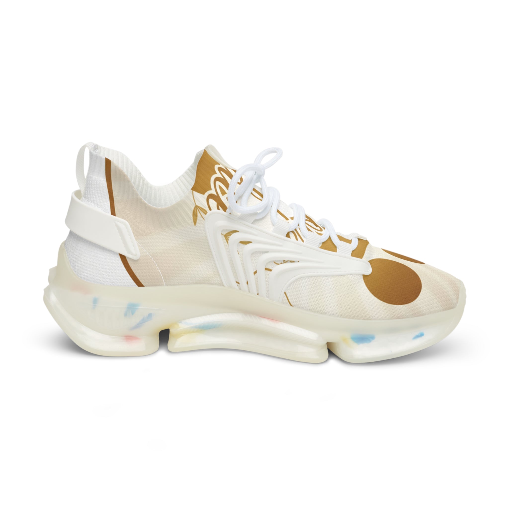 Men's Shoes of Peace — Cream Paw Print Athletic Shoes