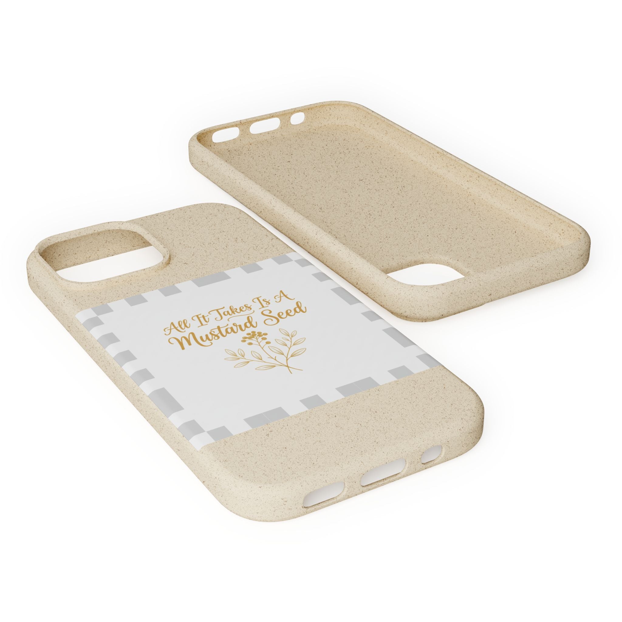 Biodegradable Phone Case — “All It Takes Is A Mustard Seed” Floral Design