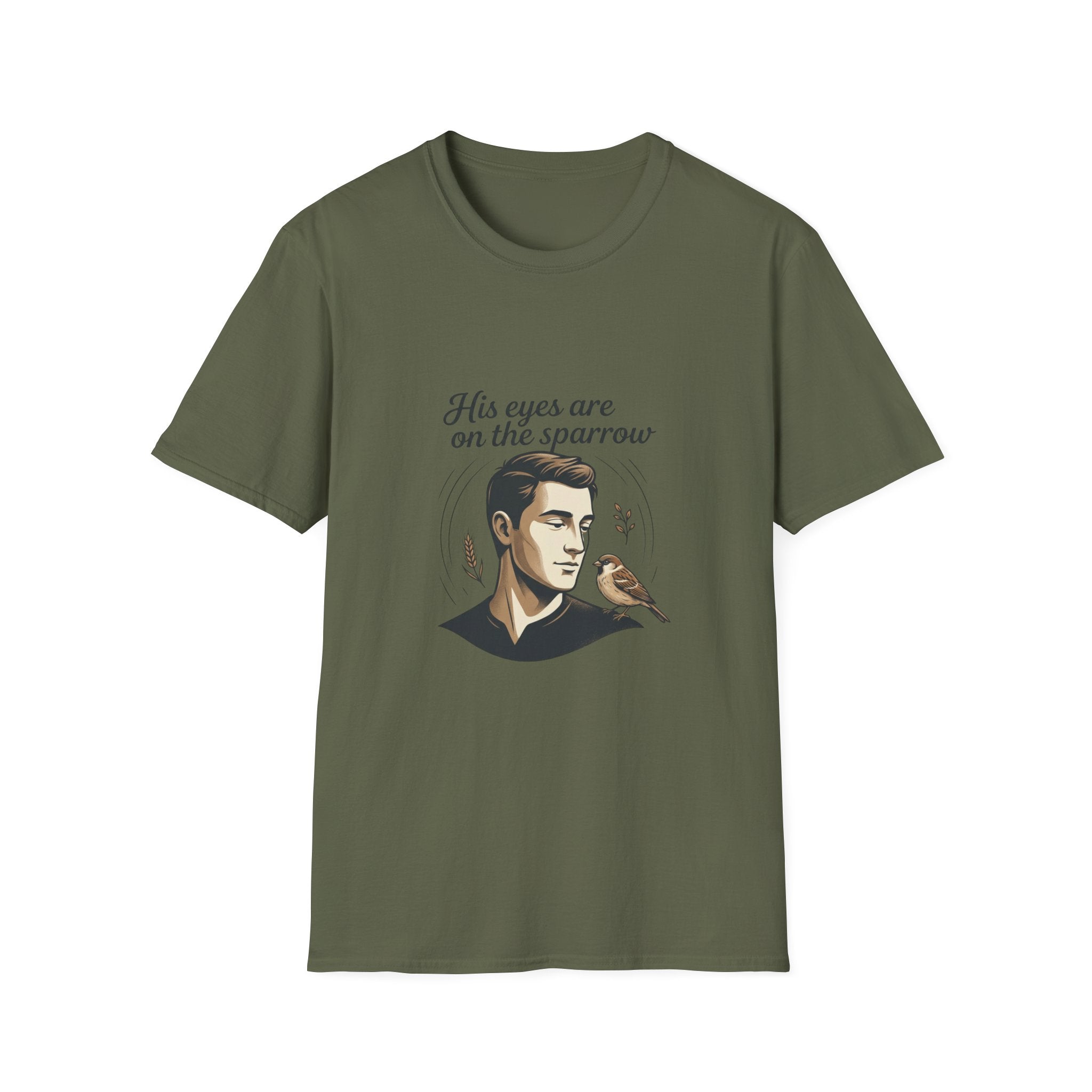 T-Shirt — "His Eyes Are on the Sparrow" Inspirational Faith Graphic