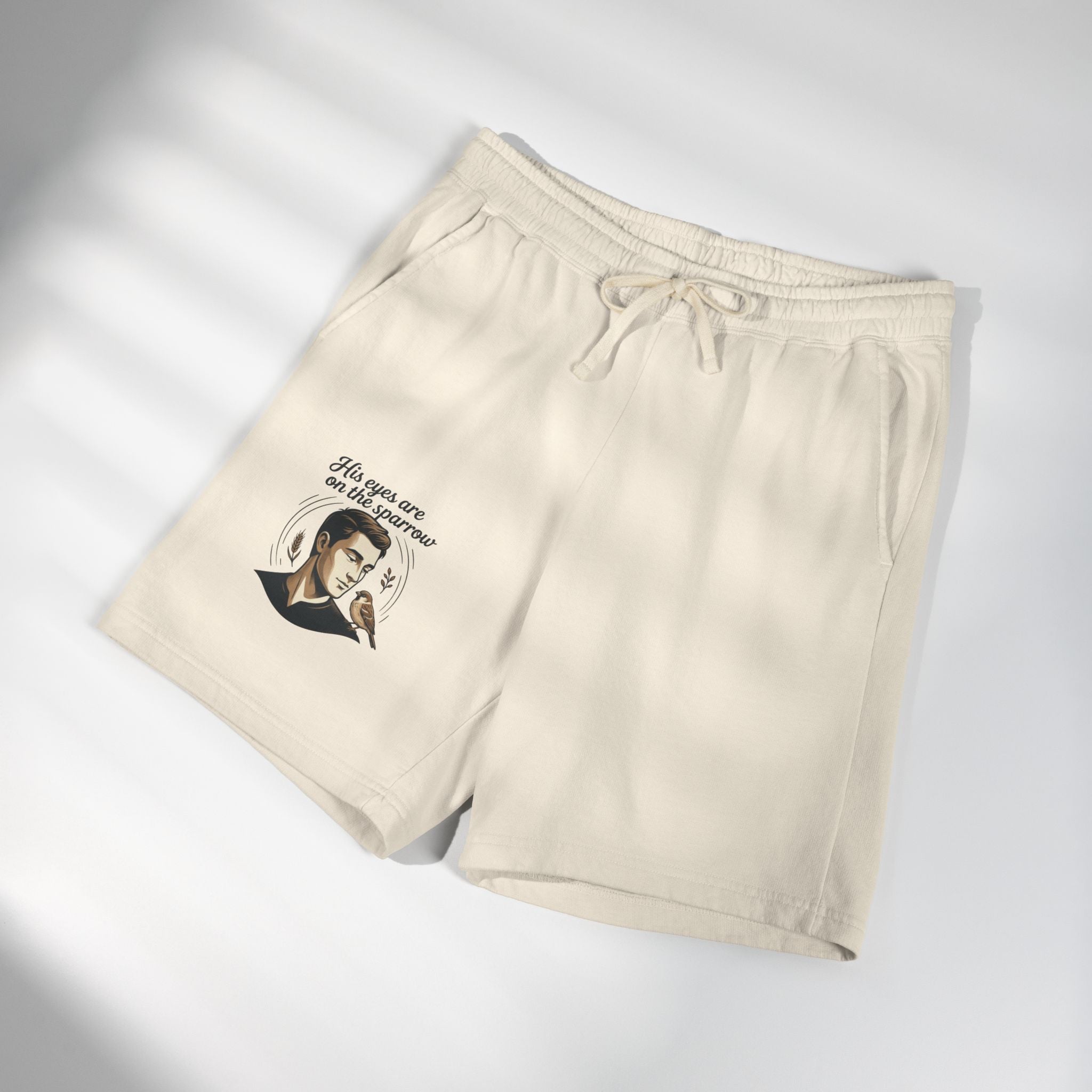Vintage 'His Eyes Are on the Sparrow' Fleece Sweat Shorts