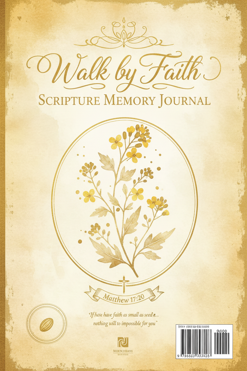 Faith Seed Hardcover Notebook — Matthew 17:20 Inspirational Journal