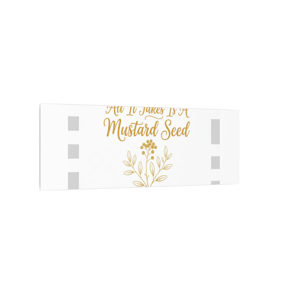 Matte Canvas Wall Art — "All It Takes Is A Mustard Seed" Inspirational Quote Print