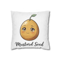 Mustard Seed Cute Kawaii Pillowcase — Square Decorative Throw Pillow Cover