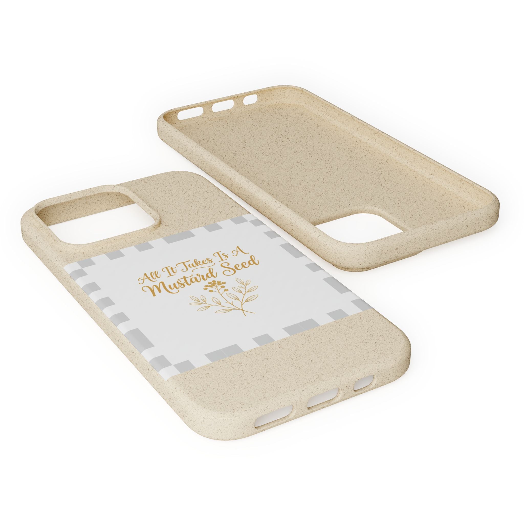 Biodegradable Phone Case — “All It Takes Is A Mustard Seed” Floral Design