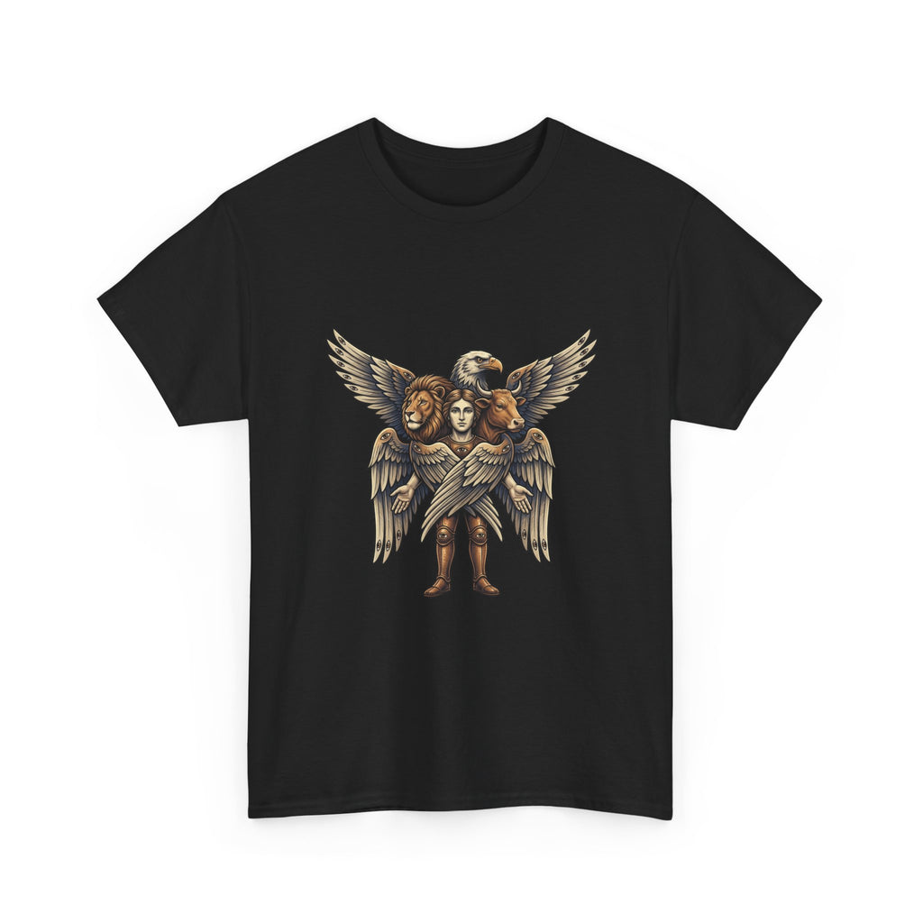 Cherub Winged Trio T‑Shirt — Vintage Angelic Graphic Tee